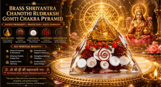 BRASS SHRIYANTRA, CHANOTHI,
RUDRAKSH, KODI & GOMTI
CHAKRA DHANTERAS PUJA
PYRAMIDS