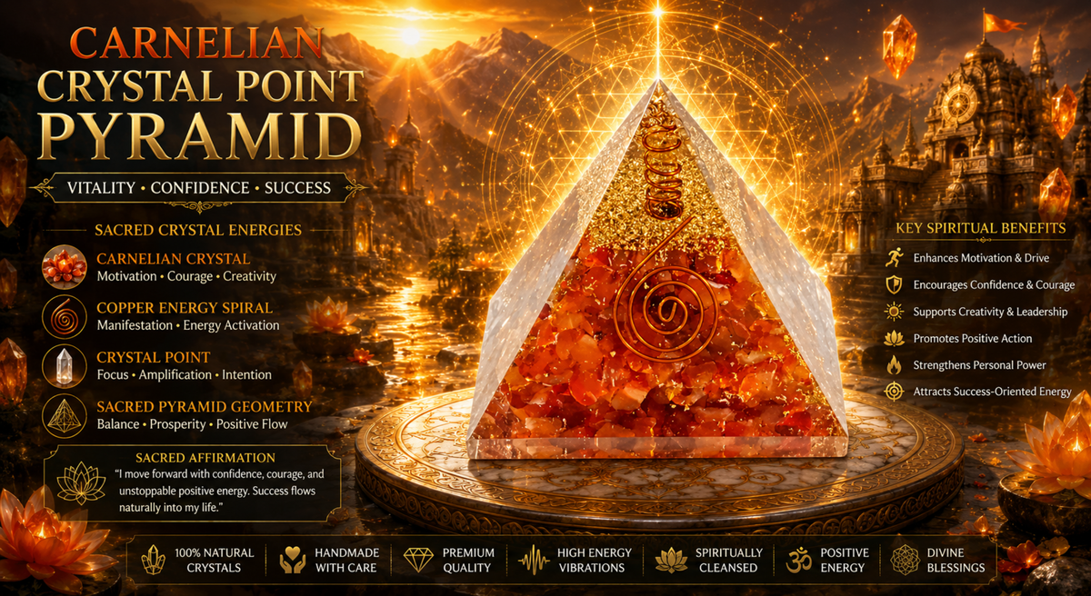 CARNELIAN AGATE PYRAMIDS - 70MM