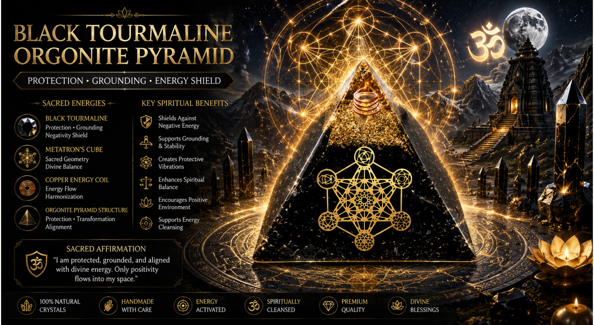 TOURMALINE BLACK PYRAMIDS - 70MM