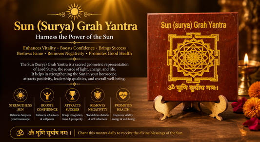 Sun (Surya) Grah Yantra Plate with Stand