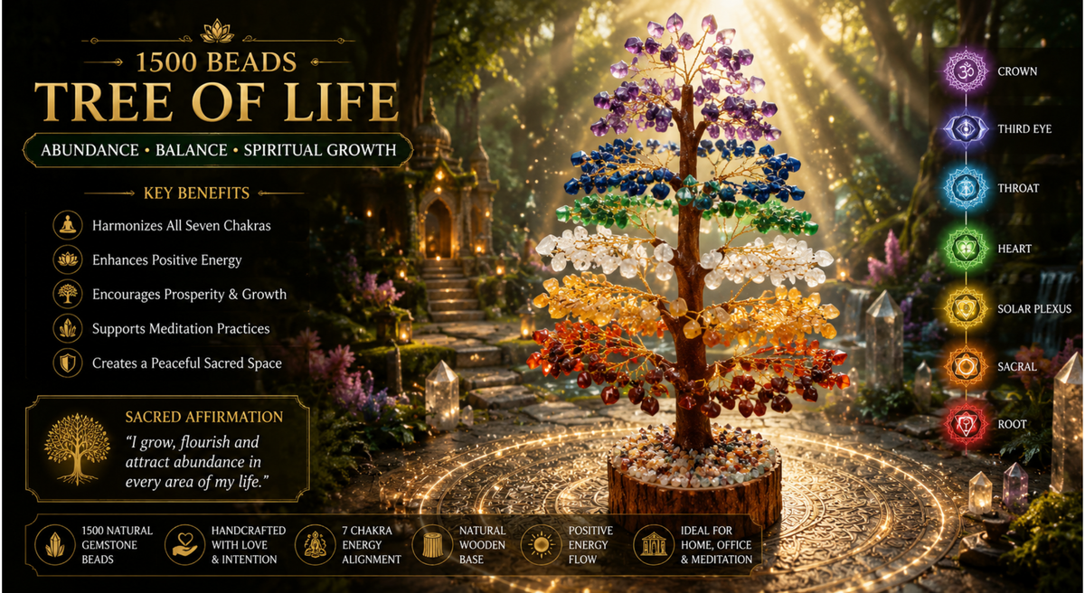 7 CHAKRA STONES 1500 BEADS
GEMSTONE TREES