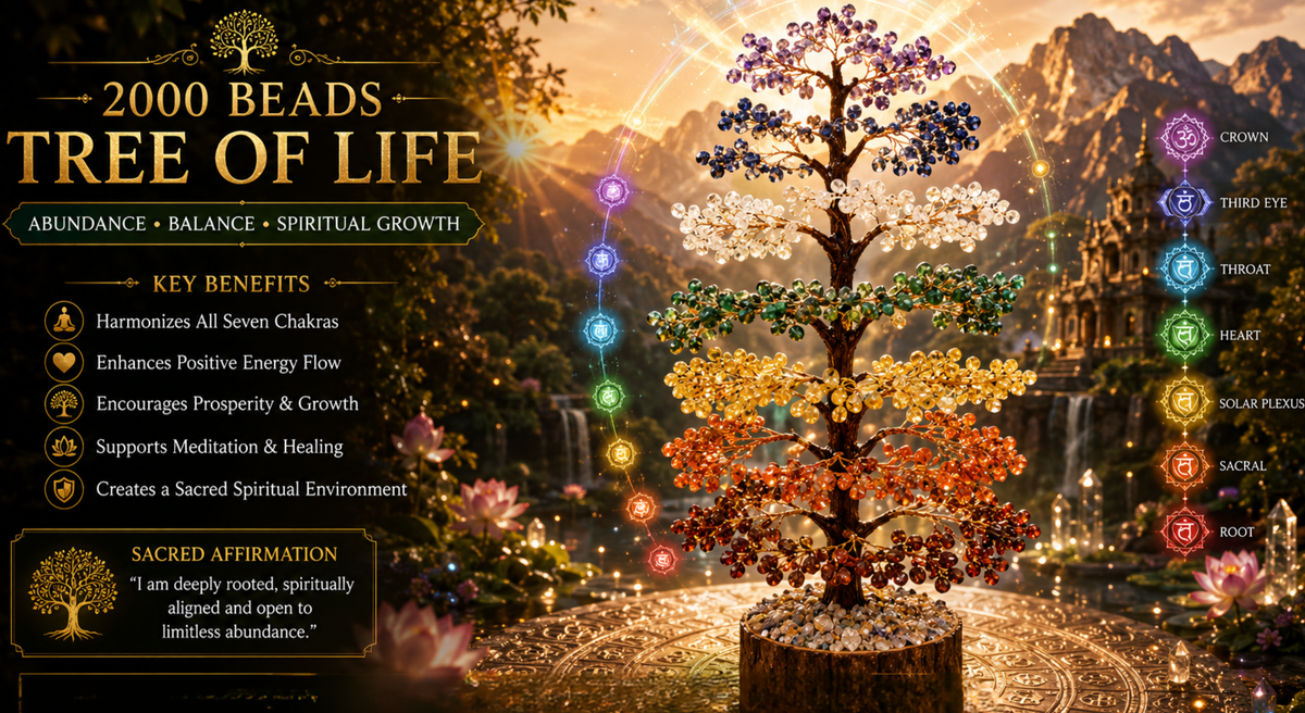 7 CHAKRA STONES 2000 BEADS
GEMSTONE TREES
