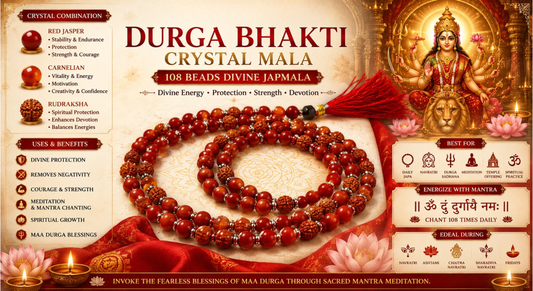Durga Bhakti Crystal Mala 108 Beads Japmala