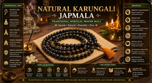 Natural Karungali Beads Japmala