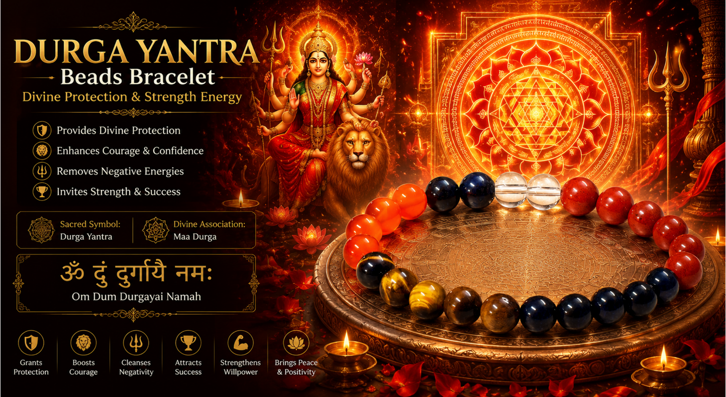 Durga Yantra Beads Bracelet