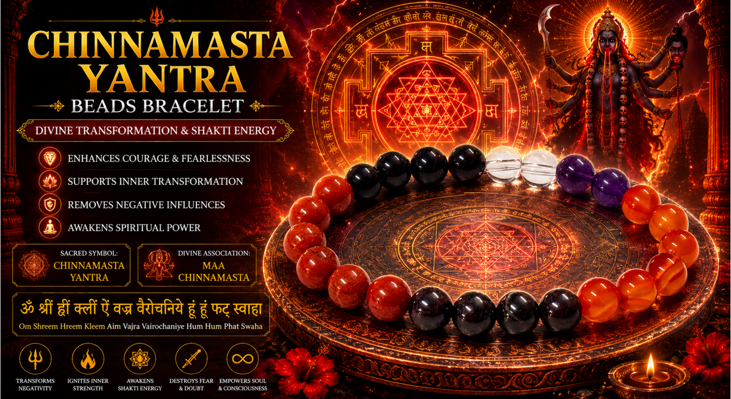 Chinnamasta Yantra Beads Bracelet
