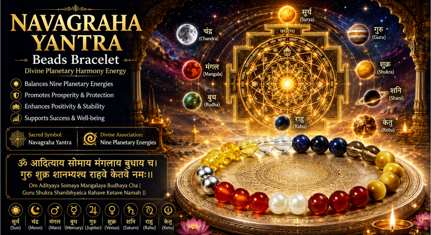 Navagraha Yantra Beads Bracelet (9 Planets)
