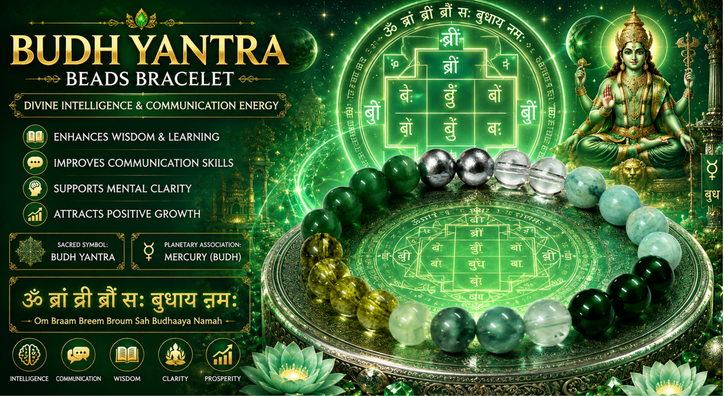 Budh (Mercury) Yantra Beads Bracelet