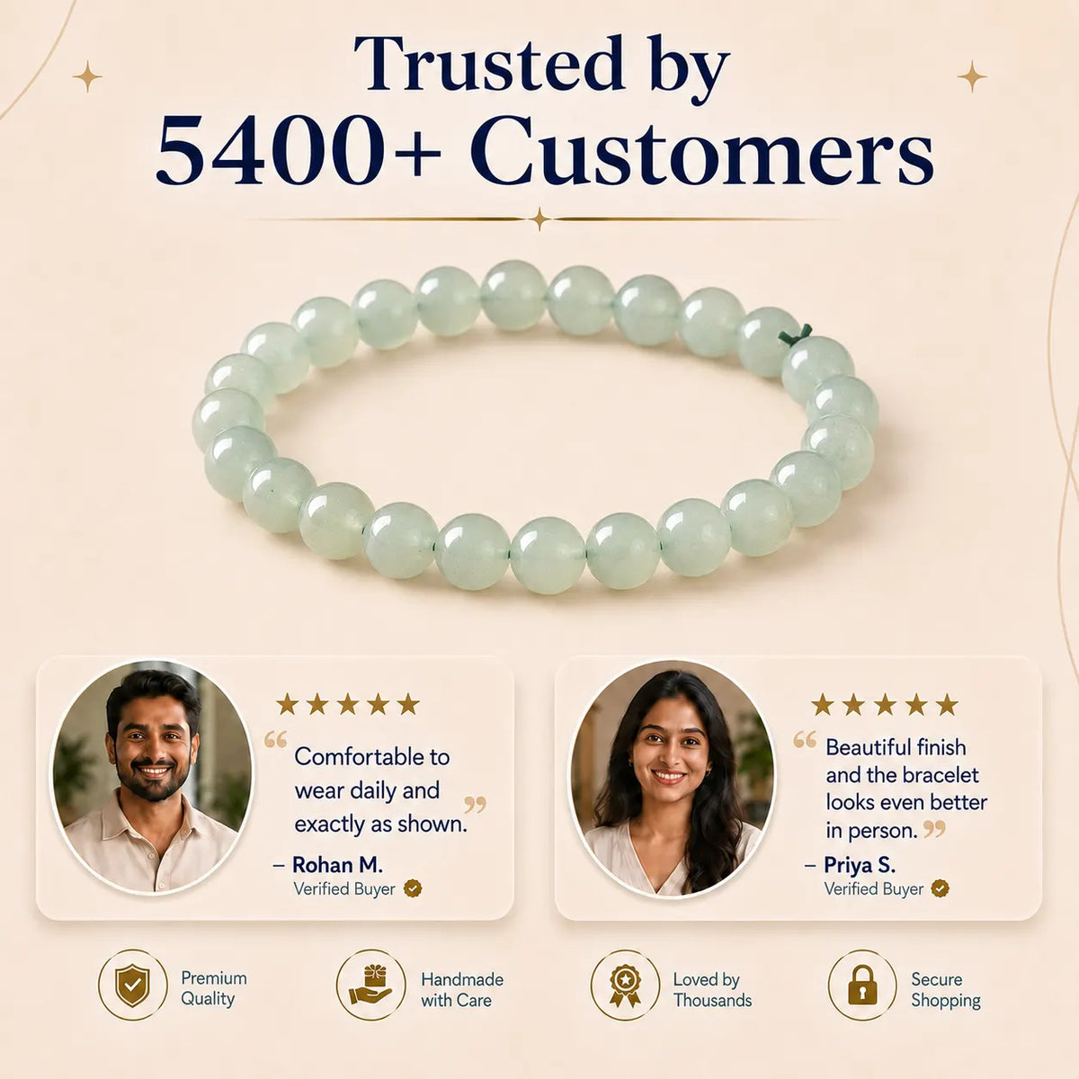 Natural Green aventurine 8mm Bracelet