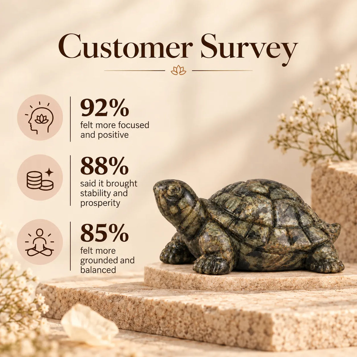 Natural Pyrite Tortoise for Wealth & Prosperity