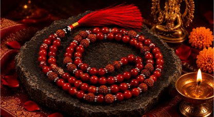Durga Bhakti Crystal Mala 108 Beads Japmala