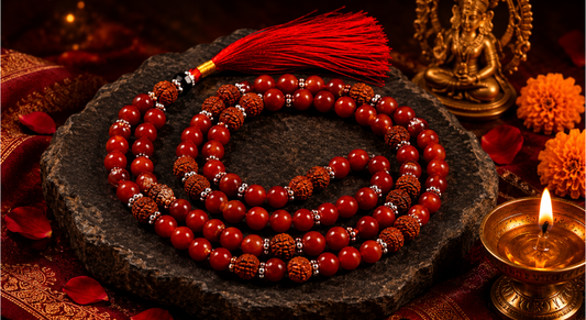 Durga Bhakti Crystal Mala 108 Beads Japmala