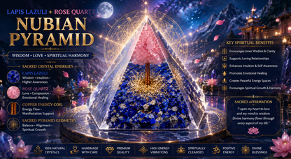 LAPIS LAZULI + ROSE QUARTZ 
NUBIAN PYRAMIDS