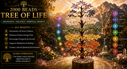 7 CHAKRA STONES 2000 BEADS 
GEMSTONE TREES