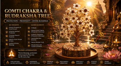 54 BEADS GOMTI CHAKRA +RUDRAKSH BEADS TREES