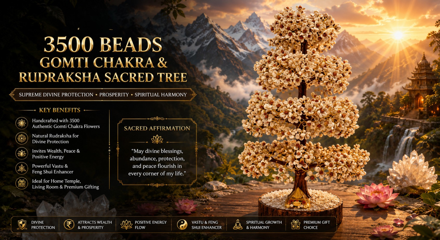 3500 Beads Gomti Chakra + Rudraksh
Beads Trees