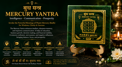 Mercury (Budh) Grah Yantra Plate with Stand