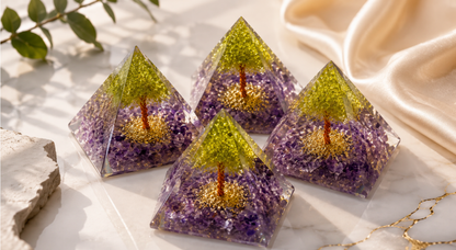 AMETHYST + PYRITE NUBIAN PYRAMIDS