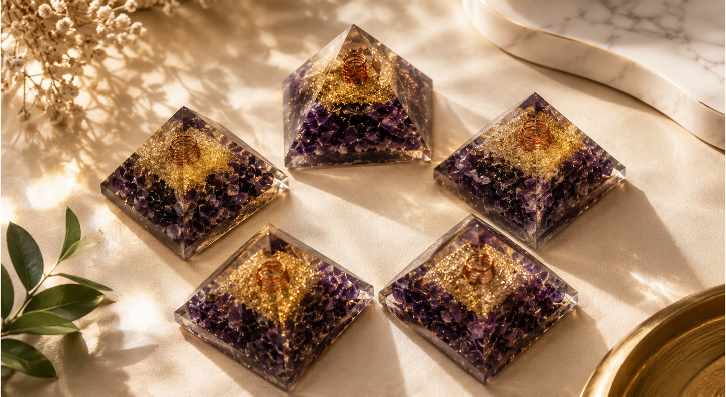 AMETHYST PYRAMIDS - 70MM