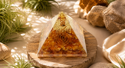 CARNELIAN AGATE PYRAMIDS - 70MM