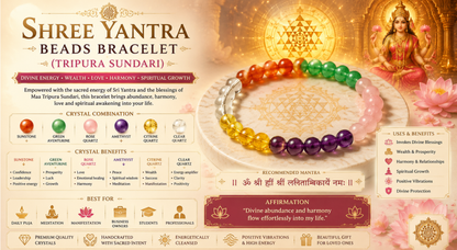 Shree Yantra Beads Bracelet (Tripura Sundari)