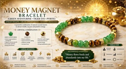 Money Magnet Bracelet (Aventurine+Tiger+Pyrite)