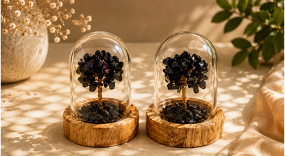 CHUNKY CHIPS TREES 
DOMES - TOURMALINE 
BLACK