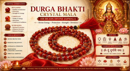 Durga Bhakti Crystal Mala 108 Beads Japmala