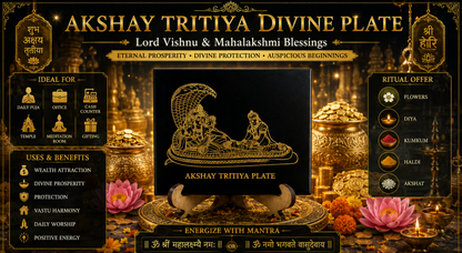 Akshay Tritiya (Vishnu & Lakshmiji) Plate with Stand