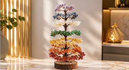 7 CHAKRA STONES 1500 BEADS 
GEMSTONE TREES