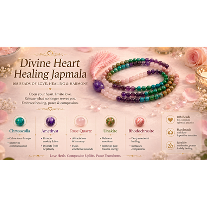 Divine Heart Healing Japmala (108 Beads)
