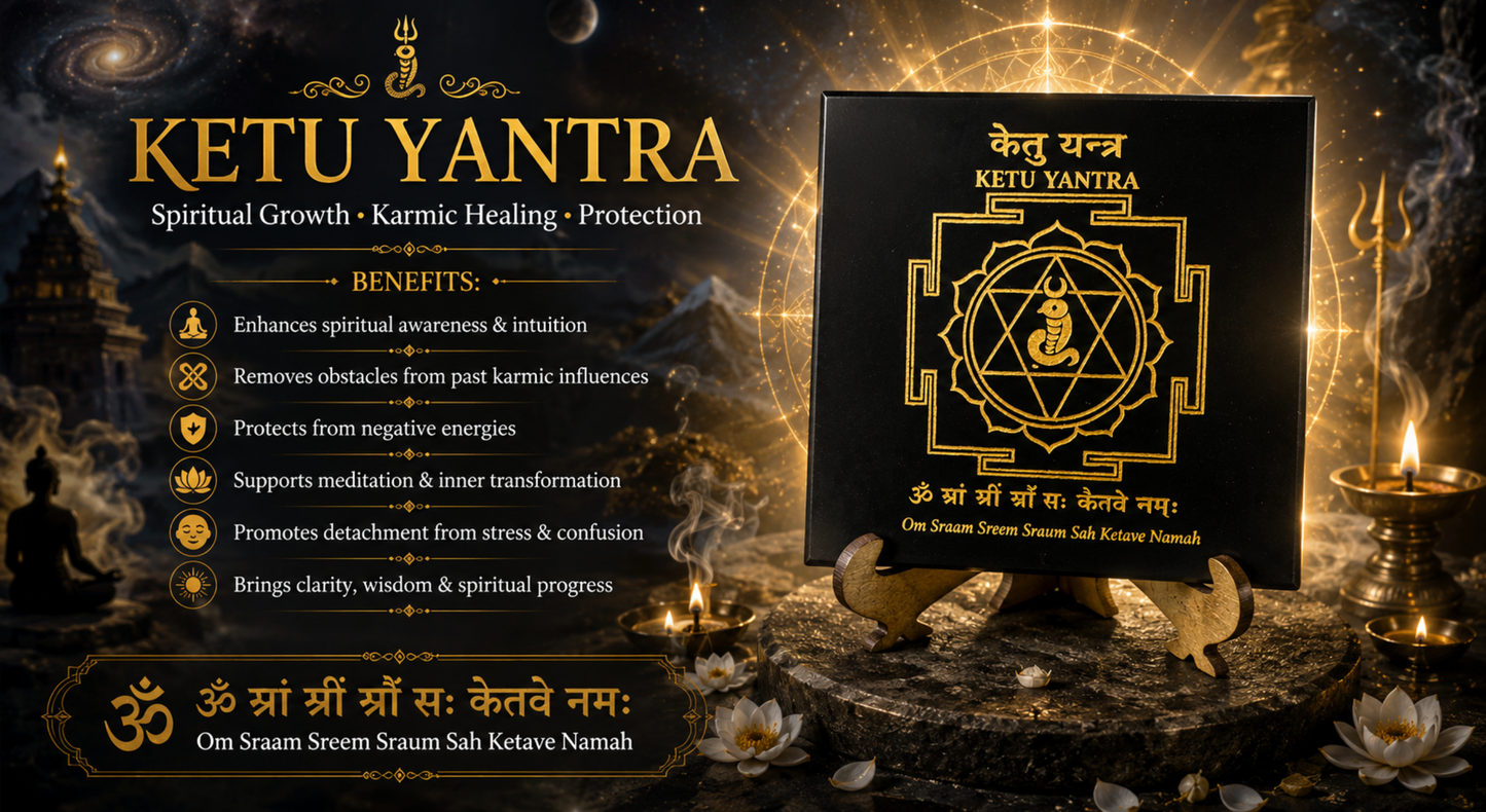 South Node (Ketu) Grah Yantra Plate with Stand