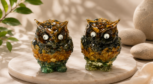 MONEY MAGNET CHIPS RESIN OWL