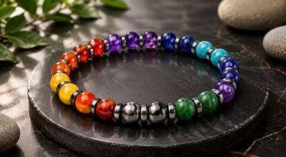 Chakra Stones Beads Bracelet (NB)