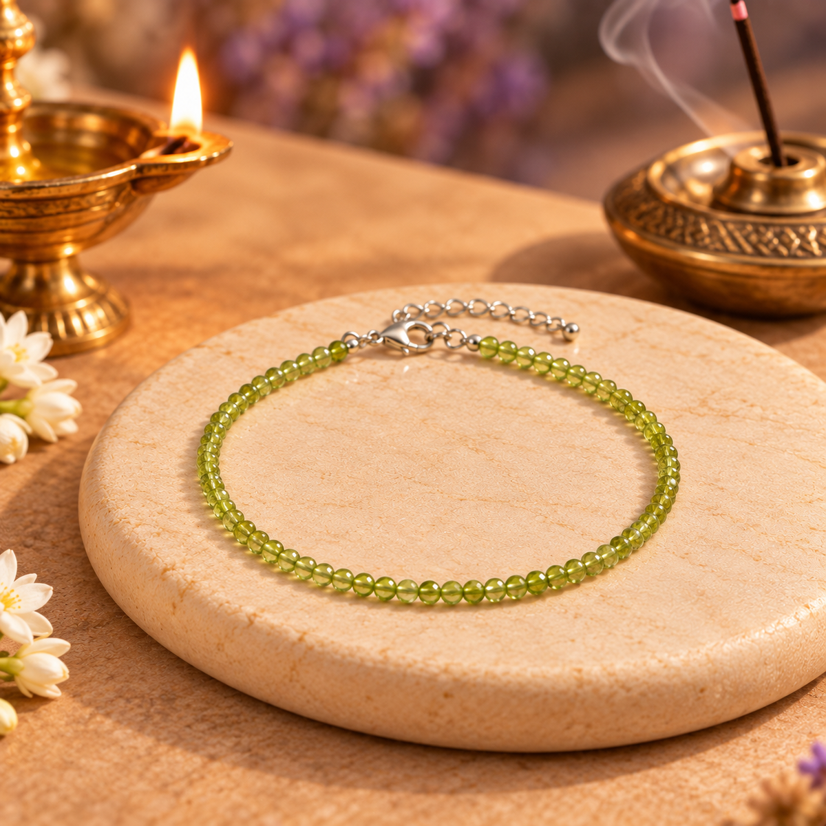 Peridot anklet