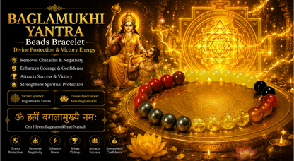 Baglamukhi Yantra Beads Bracelet