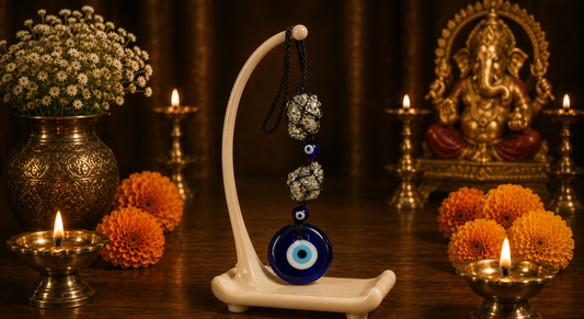 Pyrite Cluster with Evil Eye Hanger
