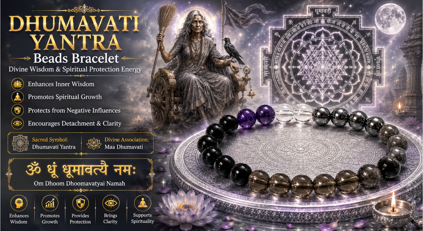 Dhumavati Yantra Beads Bracelet