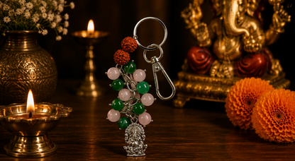 Shiv + Parvati + Ganesh (Family Harmony) Keychain