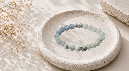 Chandra (Moon) Yantra Beads Bracelet