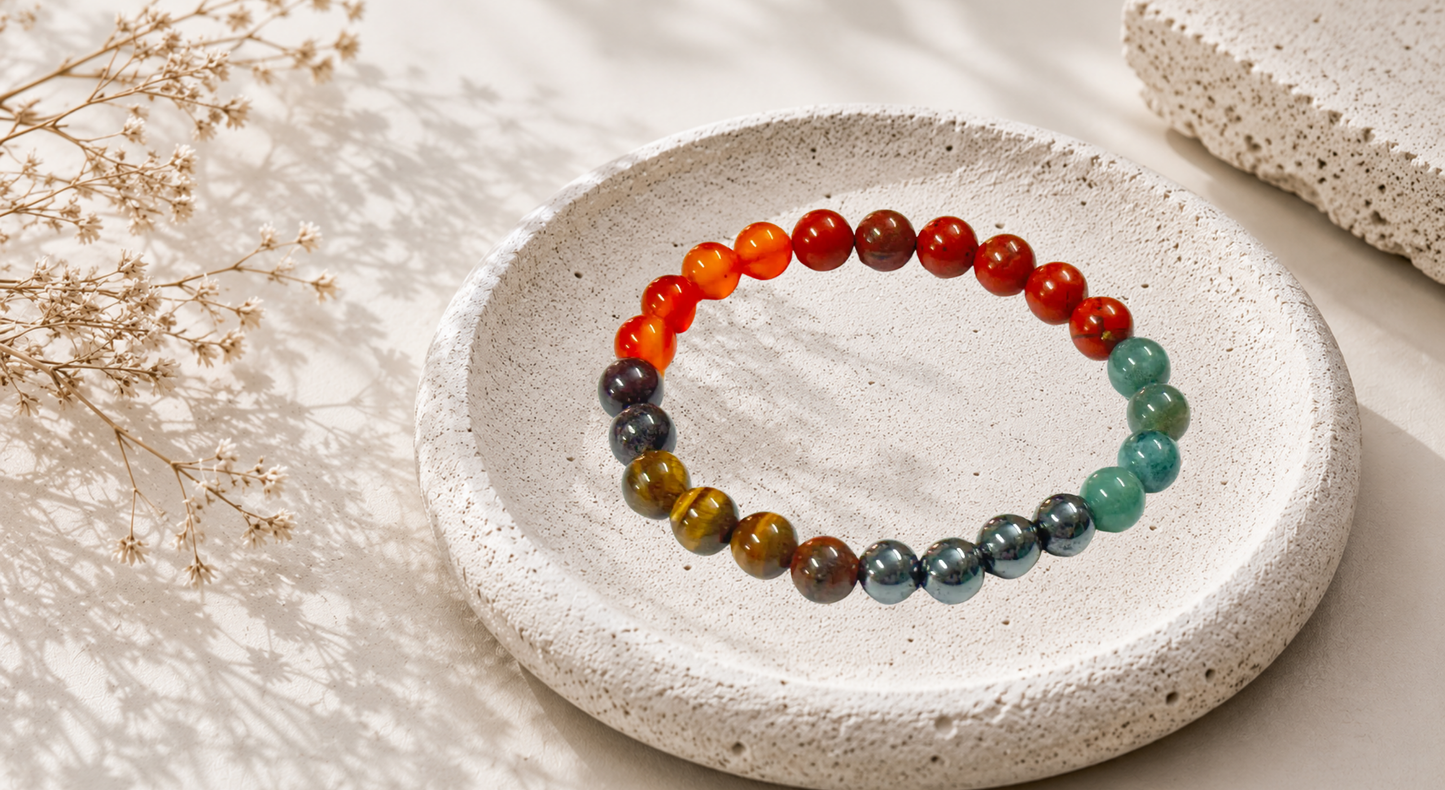Mangal (Mars) Yantra Beads Bracelet