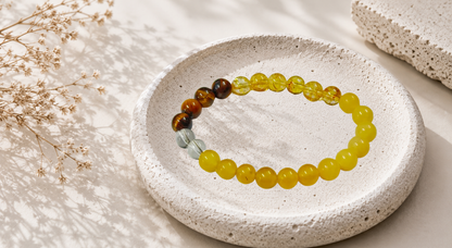 Guru (Jupiter) Yantra Beads Bracelet