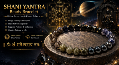 Shani (Saturn) Yantra Beads Bracelet