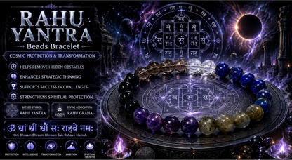 Rahu (North Node) Yantra Beads Bracelet