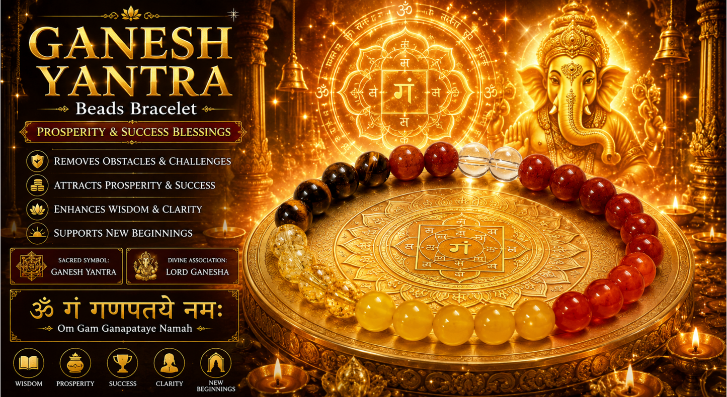Ganesh Yantra Beads Bracelet