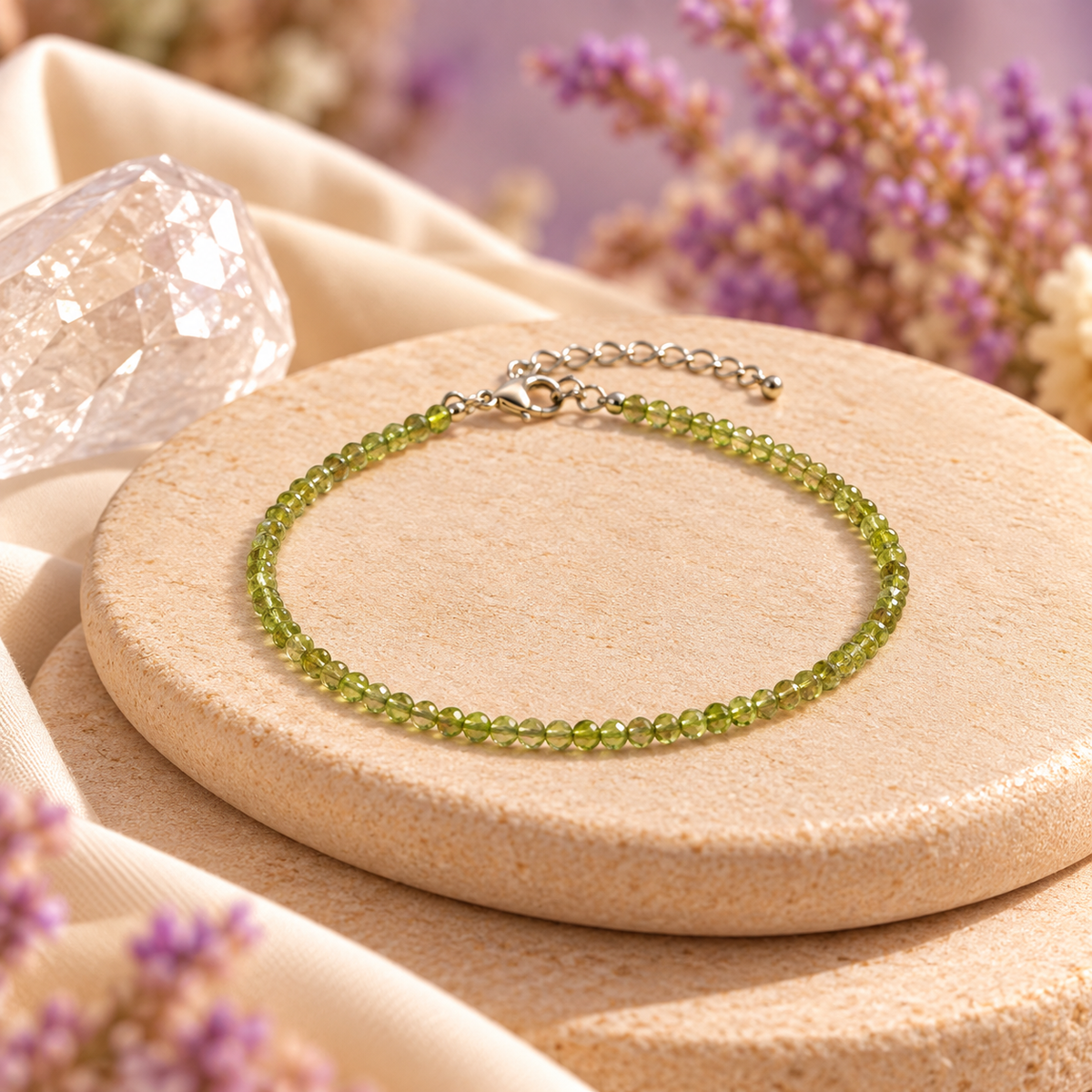 Peridot anklet