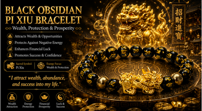 Black Obsidian Pi Xiu Beads Bracelet