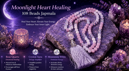 Moonlight Heart Healing Japmala (108 Beads)