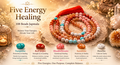 Five Energy Healing 108 Beads Japmala