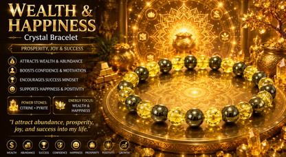 Wealth & Happiness - Citrine + Pyrite Bracelet